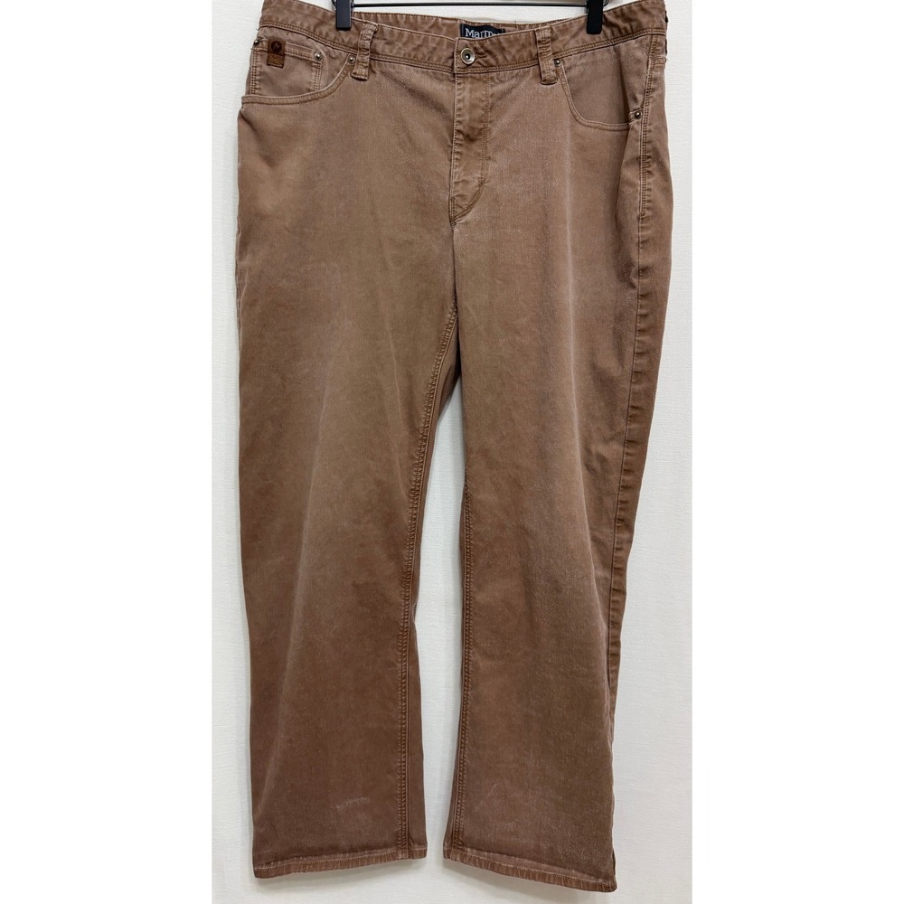 Marmot Men Brown Corduroy Pants Size 38 Outdoor Hiking Casual Stretch